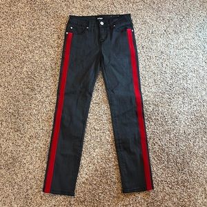 Kids Grey red velvet striped Hudson Jeans